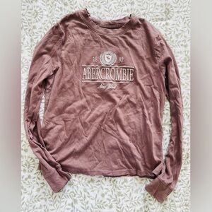 Abercrombie Kids Logo Tee in Dusty Rose